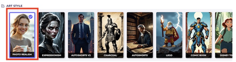 quel style graphique pour video horreur sur tiktok avec autoshorts ai